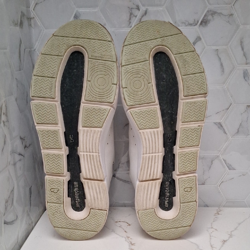 On Running The Roger Advantage White Leather Trainer Running Shoes Womens Size 7 - Picture 11 of 15